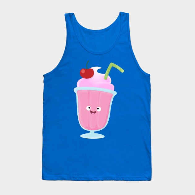 Cute strawberry ice cream sundae cartoon Tank Top by FrogFactory